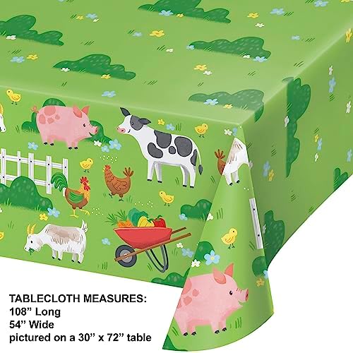Trendware Farm Animals Paper Tablecloth 3 ct
