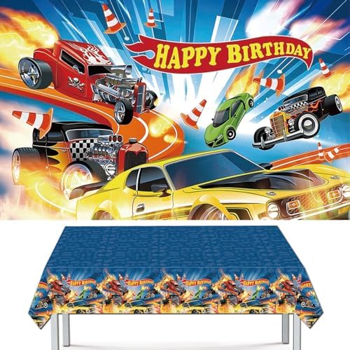 Hot Race Car Party Decorations Game Birthday Supplies Set