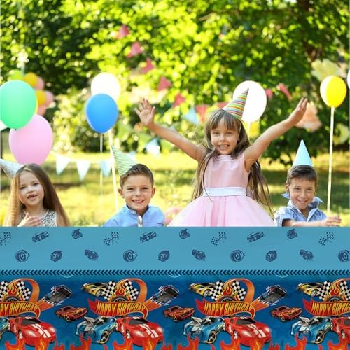 2 PCS Wheel Party Supplies Tablecloth - Hot Themed Birthday Decor
