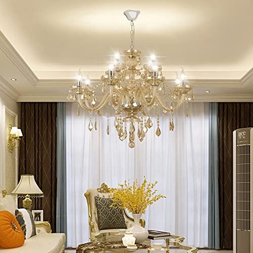 Modern Luxury K9 Crystal Chandelier 12 Light