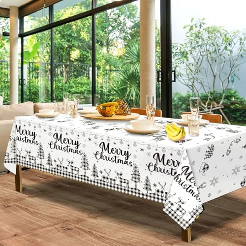 3 Pcs Buffalo Plaid Christmas Tablecloths