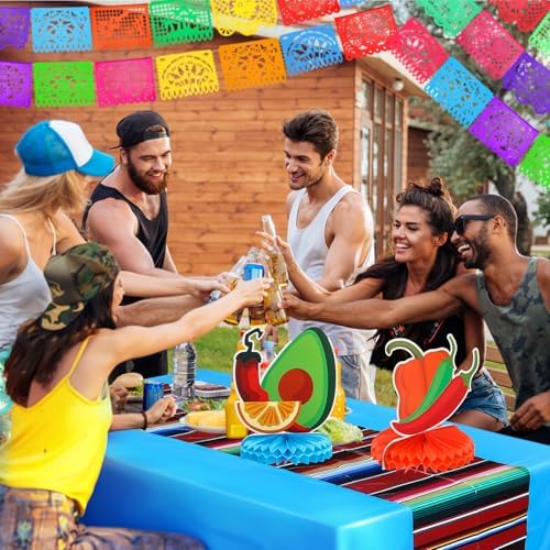 Preboun 15Pcs Mexican Fiesta Decorations Set