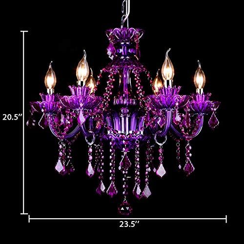 LAKIQ Crystal Modern Chandelier with 6 Lights