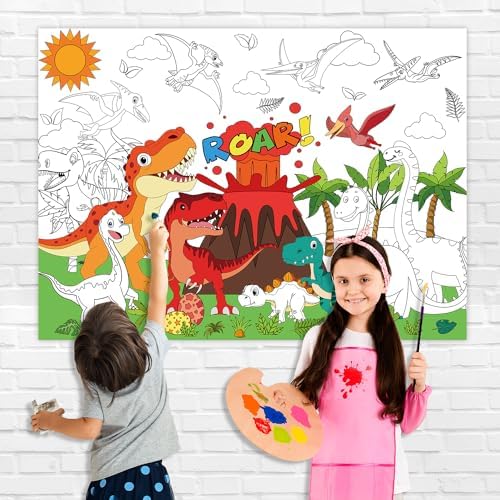 SKEPPY Dinosaur Theme Decorations 42x73 Inches Poster
