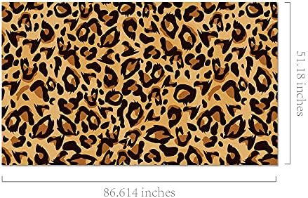 Leopard Print Tablecloth Set for Birthday Parties 54x87In