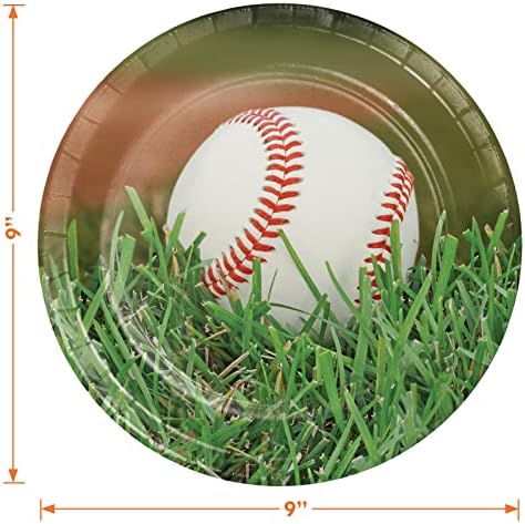 Baseball Party Supplies Dinner Plates Napkins Forks Set