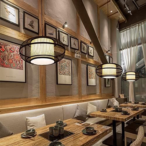 GERAGUR Simple Rattan Candle Lantern Hanging Light