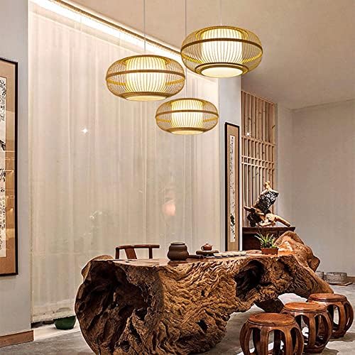 GERAGUR Simple Rattan Candle Lantern Hanging Light