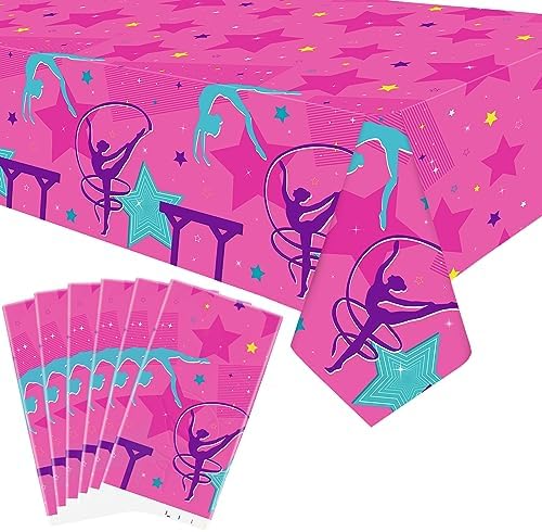 6 Piece Gymnastics Party Tablecloth Set 51x865 Inch