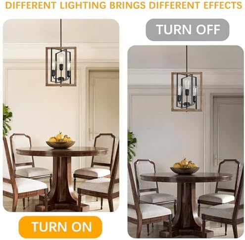 3-Light Chandelier for Entryway Modern Farmhouse Design