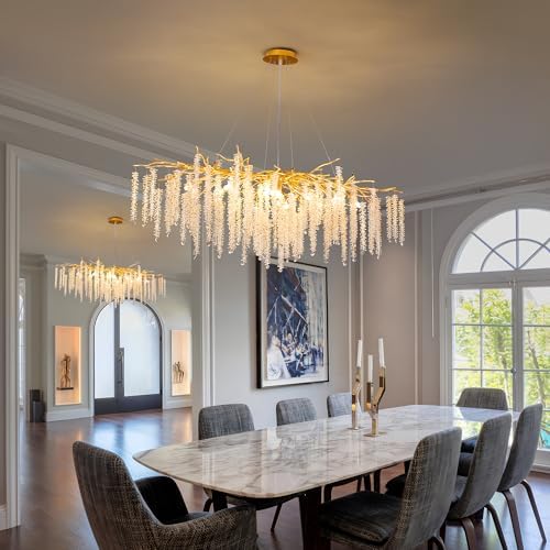 Gold Crystal Tree Branch Chandelier 13 Lights
