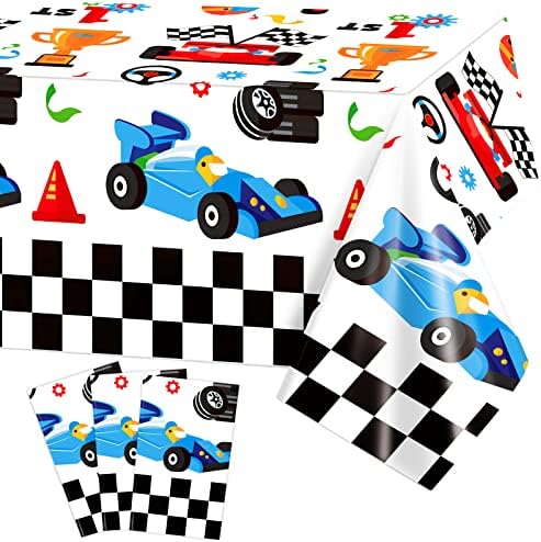 3 Pack Racing Car Table Covers for Parties and Events