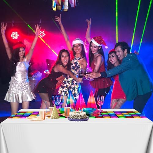 Irenare 3-Pack Neon Disco Tablecloths