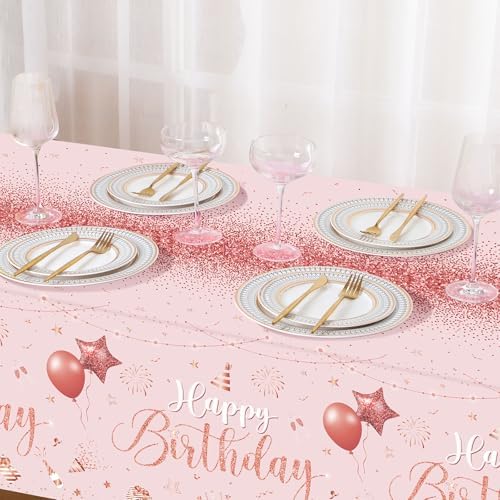 Tudomro 3 Pcs Happy Birthday Tablecloths Party Decorations