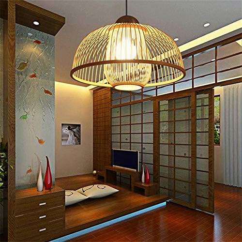 Woven Bamboo Candle Chandelier for Home Decor
