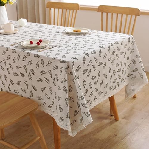 Kids Table Cloths 71x51 Inch Cotton Linen Floral Print