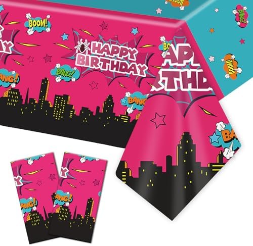 2pcs Spider Theme Tablecloth Birthday Party Decor