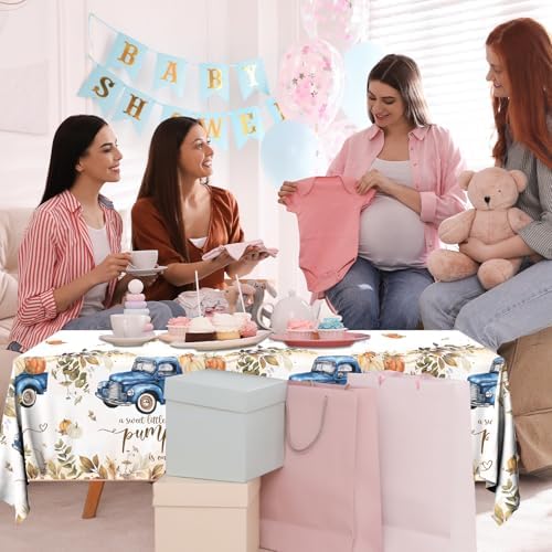 3Pcs Little Pumpkin Tablecloths Fall Baby Shower Decorations