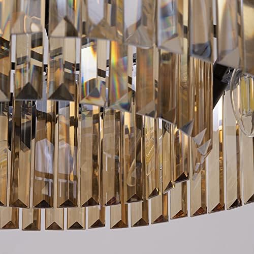 Wellmet 6 Light Crystal Chandelier for Dining Room