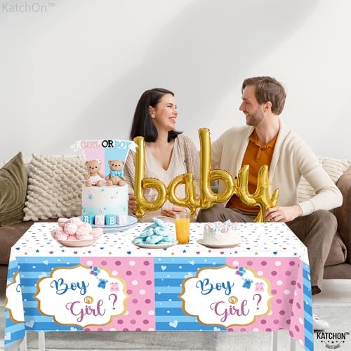 KatchOn Gender Reveal Table Cover - 108x54 Inch Pack of 3 1