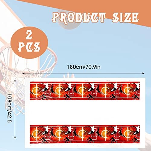 Thinp 2-Piece Basketball Table Cloths - 180x108cm