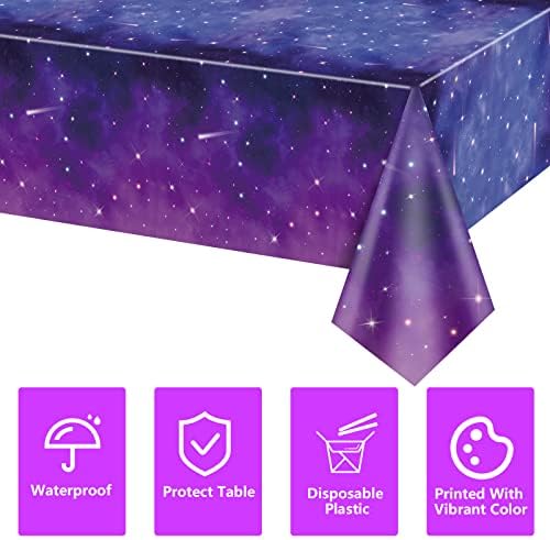 4 Pack Space Galaxy Party Tablecloths for Themed Events