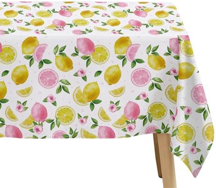 Pink Lemon Party Tablecloth 3 Pack Disposable 55x86in