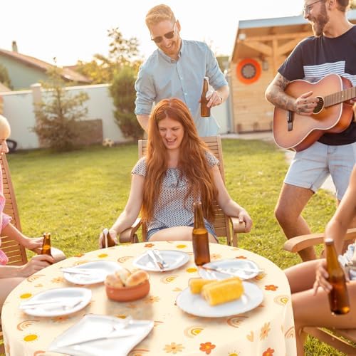 Oudain 6 Pcs Boho Sun Tablecloths for Parties