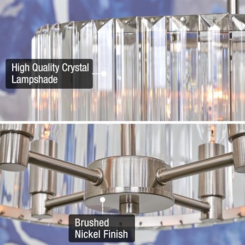 Delilah 16 Inch 4 Light Crystal Drum Chandelier
