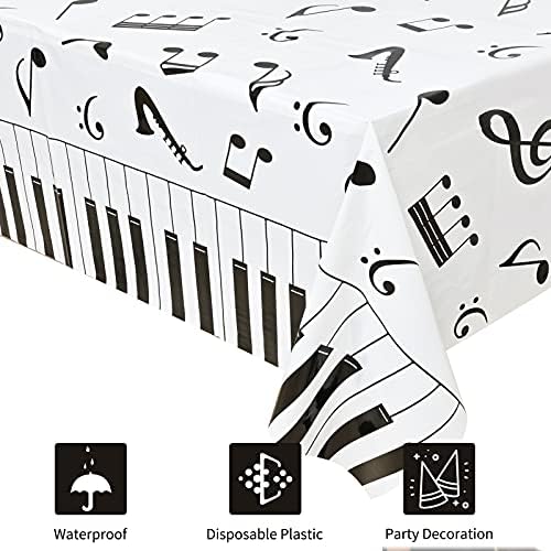 2 Pcs Music Notes Tablecloth for Birthday Parties