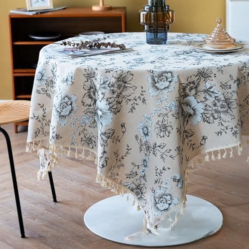 Kids Table Cloths 59 x 59 Inch Round with Fringe Edging