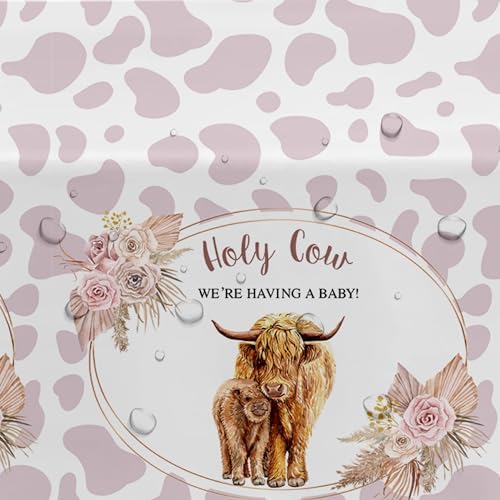 Highland Cow Baby Shower Decorations Tablecloth 3 Pack