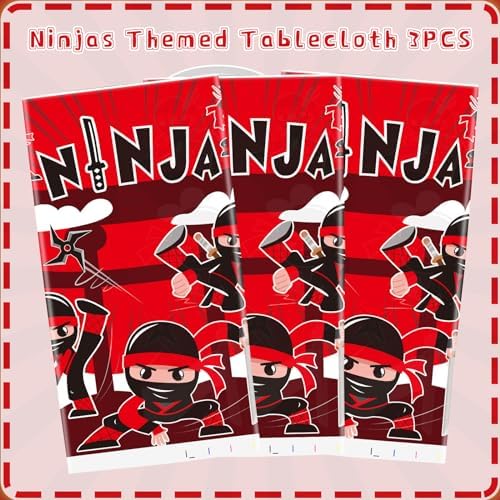 3 Piece Ninja Birthday Tablecloth Set 51 x 865 Inch