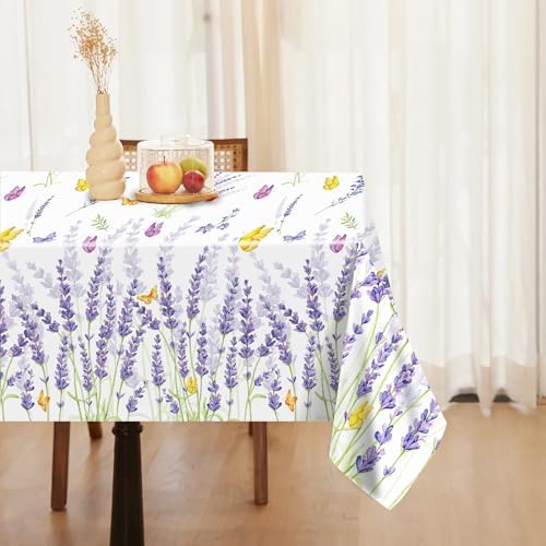2PCS Lavender Tablecloth with Butterfly Design