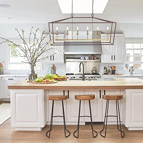 JONATHAN Y JYL7439D 49 Inch 6 Light Linear Classic Traditional Metal LED Pendant