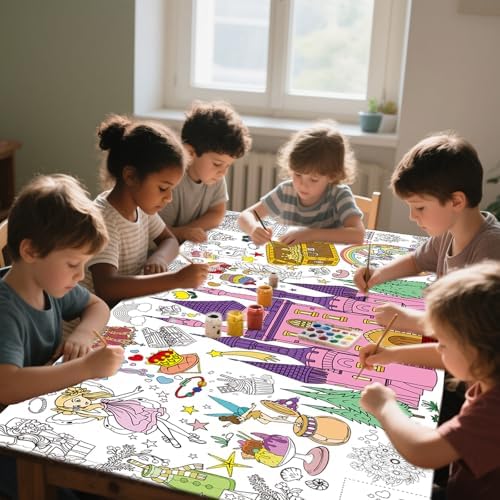 Princess Party Giant Coloring Poster 30x72 Inch