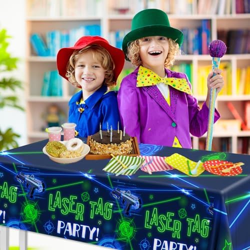 Neon Glow Laser Tag Tablecloth 3 Pack