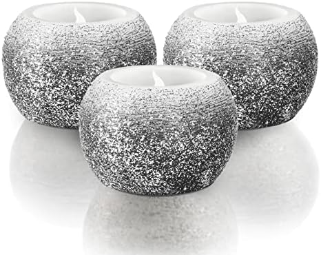 FURORA LIGHTING Glitter Flameless Candles Pack of 3