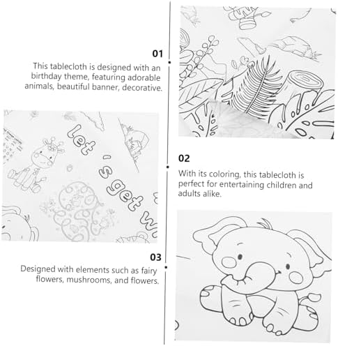 Zoo Theme Birthday Tablecloth for Kids and Adults