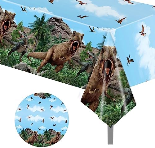 3 Pack Dinosaur Tablecloths for Birthday Parties