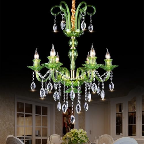 Aiwen 6 Light Crystal Chandelier for Living Room Foyer Lobby
