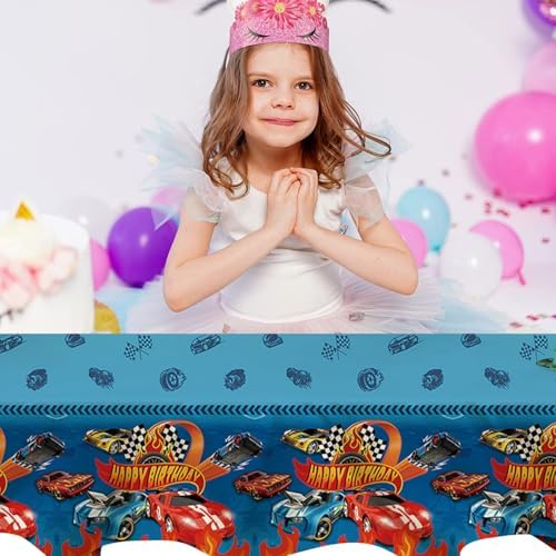2 PCS Wheel Party Supplies Tablecloth - Hot Themed Birthday Decor