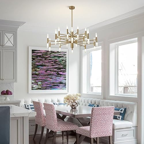KCO Brushed Brass 40-Light Sputnik Chandelier