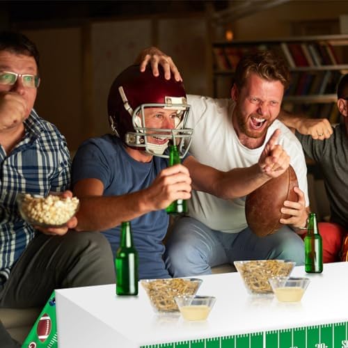 BOXOB Football Tablecloth 54x108 Inch Touchdown Party Decor