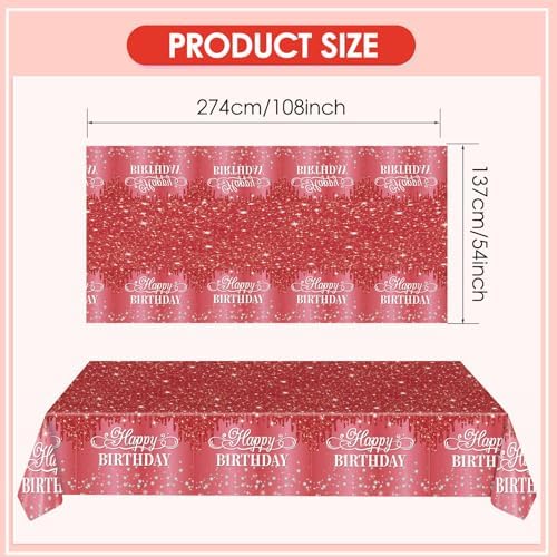 3 PCS Gold Tablecloths Party Decorations for Rectangular Tables