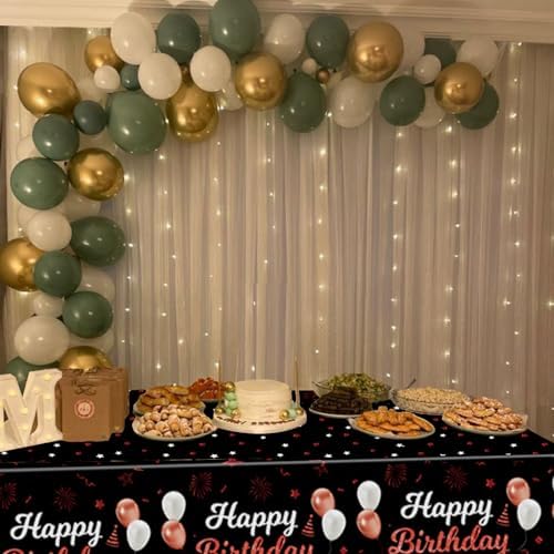 MRJ Black and Red Stars Tablecloths 3 Pack Birthday Decorations