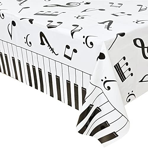 2 Pcs Music Notes Tablecloth for Birthday Parties