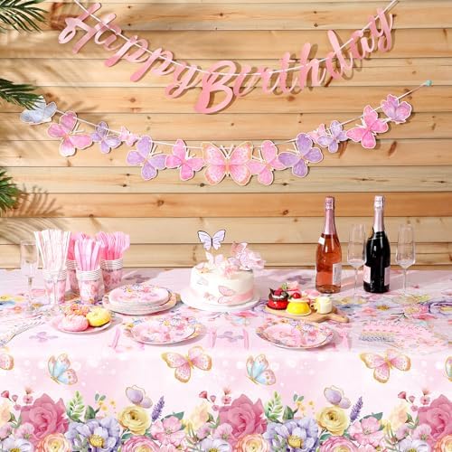 223 Pcs Butterfly Birthday Party Supplies Set