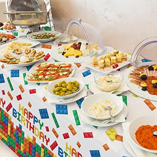 Gatherfun Building Block Tablecloth Set 3 PCS 54x108 Inches
