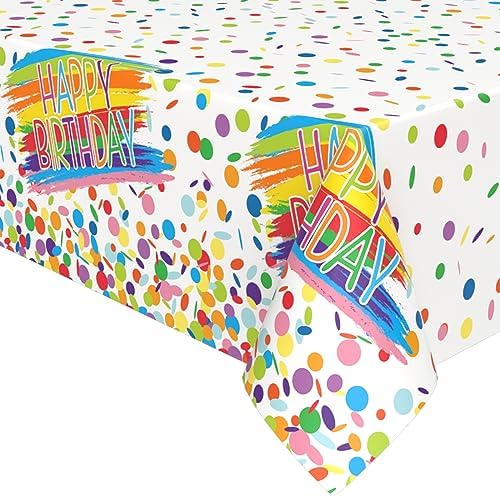 Happy Birthday Tablecloth - 1PC Rectangle Kids Party Decor